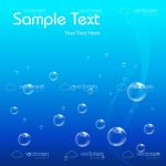 Blue Background with Bubbles and Sample Text